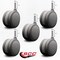 Service Caster 4'' Gray Heavy Duty Floor Safe Twin Wheel Caster 7/16 Grip Ring Stem, 5PK SCC-GR02S100-TPR-GRY-716176-5 - alternate 2